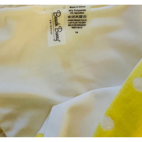 Beach Bunny Sutton Tie Side Skimpy Bikini Bottom Yellow Polka Dot NEW - Picture 5 of 6